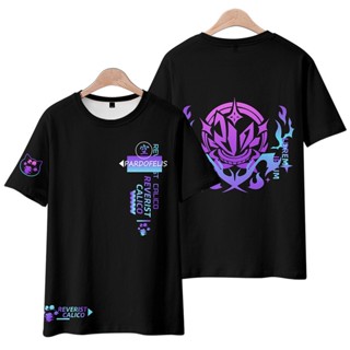 2022 New Anime Honkai Impact 3 Pardofelis T Shirt Japanese Anime Mens Loose Womens Casual 3D Printing Short Sleev_01