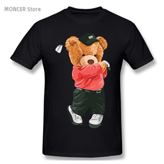 Exlusive O-neck Crew Neck All-match Lovely Golf Teddy Bear T Shirt Humor Gothic Customized Classic_02