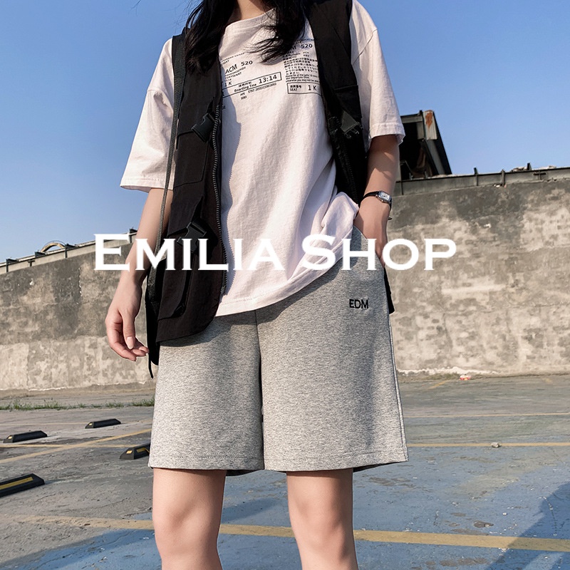 emilia-shop-กางเกงขาสั้น-กางเกงกีฬา-เสื้อผ้าฝ้าย-comfortable-stylish-พิเศษ-fashion-a24l061-36z230909