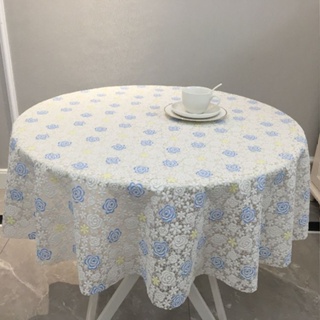 [พร้อมส่ง] ผ้าปูโต๊ะพลาสติก PVC กันน้ํา ทรงกลม ขนาดเล็ก แบบใช้แล้วทิ้ง สําหรับตกแต่งโต๊ะกาแฟ