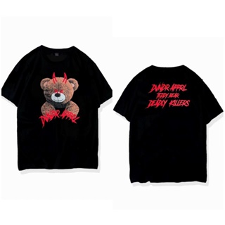 เสื้อยืดลําลอง ลาย Dvandra-teddy BEAR DVNDR KAOS สีดํา_02