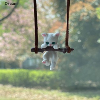 &lt;Dream&gt; จี้กระจกมองหลัง รูปแมวน่ารัก แบบสร้างสรรค์ สําหรับตกแต่งภายในรถยนต์ ลดราคา 1 ชิ้น