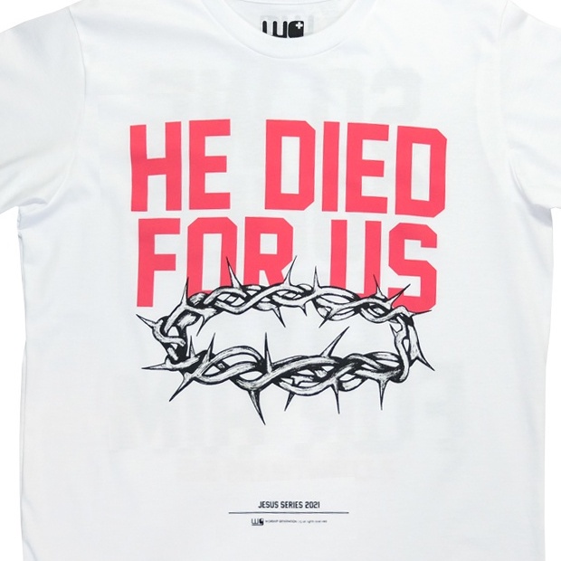 worship-generation-jesus-series-2021-he-died-for-us-white-t-shirt-for-men-and-women-04