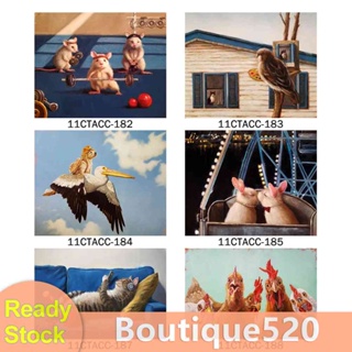 [boutique520.th] ชุดปักครอสสติตช์ ผ้าฝ้าย 11CT พิมพ์ลายสัตว์ เป็นมิตรกับสิ่งแวดล้อม