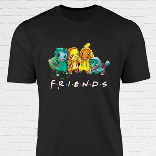 เสื้อยืด พิมพ์ลาย Pokemon Pikachu Friends APPAREL สไตล์คลาสสิก ไม่ซ้ําใคร สําหรับผู้ชาย OOlekf02PAjhnk04