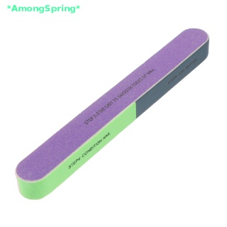 Amongspring&gt; ใหม่ ตะไบฟองน้ํา 7 ด้าน สําหรับตกแต่งเล็บ 1 ชิ้น