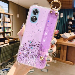 พร้อมส่ง เคสโทรศัพท์มือถือนิ่ม แบบใส ลายดาวอวกาศ พร้อมสายคล้องมือ สําหรับ OPPO Reno8 T 5G 4G Reno 8 8T Reno8T