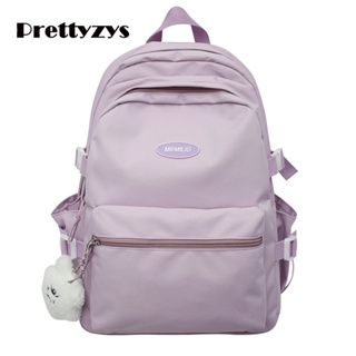 Backpack Prettyzys 2023 Korean Large capacity 14 inch School Bag For Teenage Girl