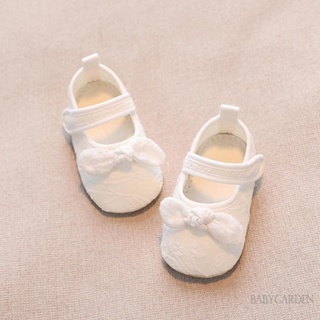 Babygarden- รองเท้าเด็กทารก เด็กผู้หญิง กันลื่น พื้นนิ่ม ลูกไม้ โบ แรกเดิน ฤดูใบไม้ผลิ เจ้าหญิง ส้นเตี้ย