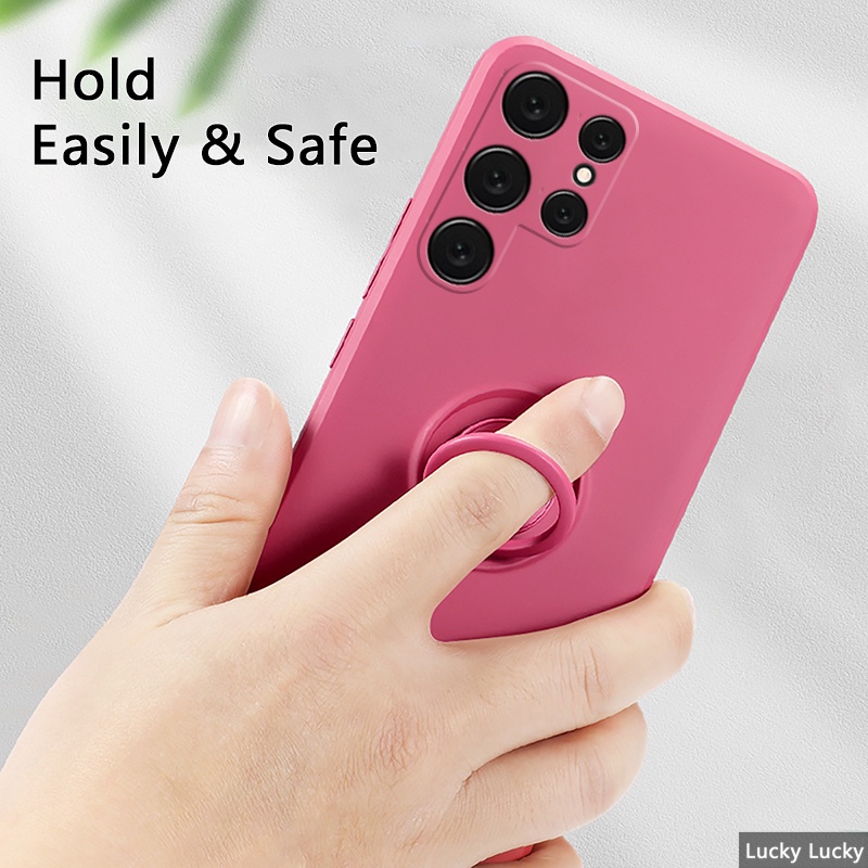 luxury-samsung-s23-s22-ultra-case-s23-s22-plus-s22-ultra-liquid-silicone-casing-magnetic-ring-holder-stand-shockproof-free-lanyard-full-protect-camera