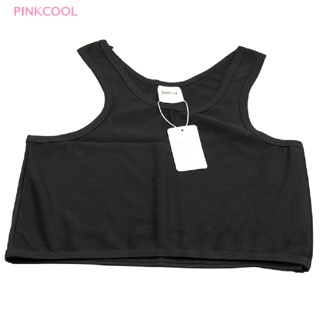 Pinkcool เสื้อกั๊กสั้น ระบายอากาศ แต่งหัวเข็มขัด คอสเพลย์ Lesbian Tomboy ขายดี