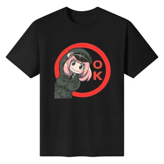 เสื้อ Anya Forger SPY×FAMILY Oversized T Shirt for Women Plus Size Anime Tshirt Cotton Tops Tees Unisex_03