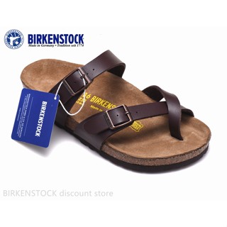 【Original】Birkenstock Mayari Mens/Female Classic Cork Matte Brown Sandals Slippers 34-46