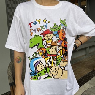 พร้อมส่ง   เสื้อยืดคอกลม oversize เนื้อผ้า cotton100% Toy Story_05