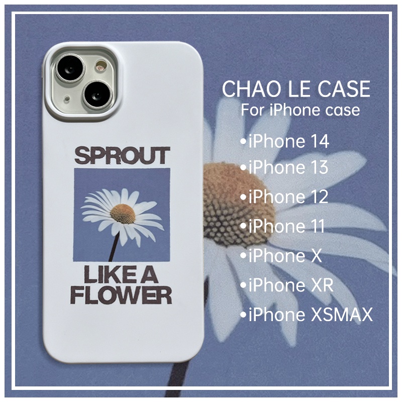 เคส-iphone-กันกระแทกสำหรับ-iphone-14-pro-13-pro-max-เคสแข็ง-iphone-12-pro-11-summer-blue-sunflower-เคสโทรศัพท์พิมพ์ลายน่ารัก