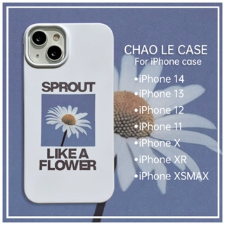 เคส iPhone กันกระแทกสำหรับ iPhone 14 Pro 13 Pro Max เคสแข็ง iPhone 12 Pro 11 Summer Blue Sunflower เคสโทรศัพท์พิมพ์ลายน่ารัก