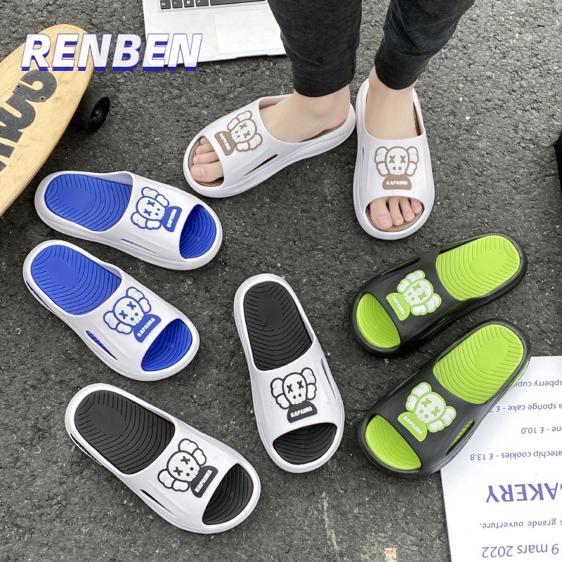 renben-ใหม่รองเท้าแตะการ์ตูนแพลตฟอร์มน่ารักสำหรับคู่รักรองเท้าแตะในร่มสำหรับสวมใส่สำหรับผู้หญิง