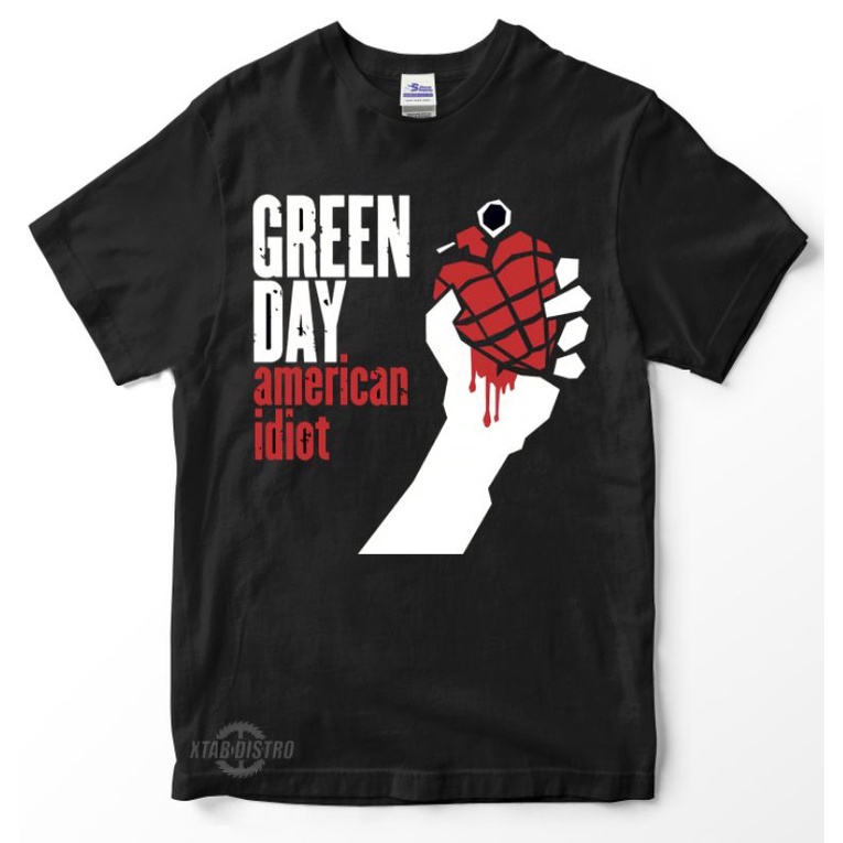 เสื้อยืด-ลาย-greenday-american-idixt-สไตล์พังก์-พรีเมี่ยม