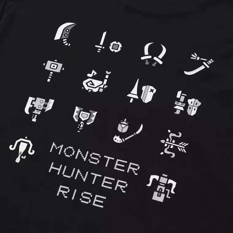 uniqllo-เสื้อยืดแขนสั้นลาย-monster-hunter-rise-ult-441559-สําหรับผู้ชายและผู้หญิง