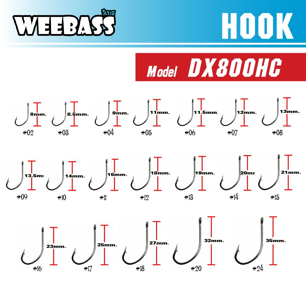 weebass-ตาเบ็ด-รุ่น-dx-800hc-ดวงเบ็ด-ตกปลากด-อุปกรณ์ตกปลา