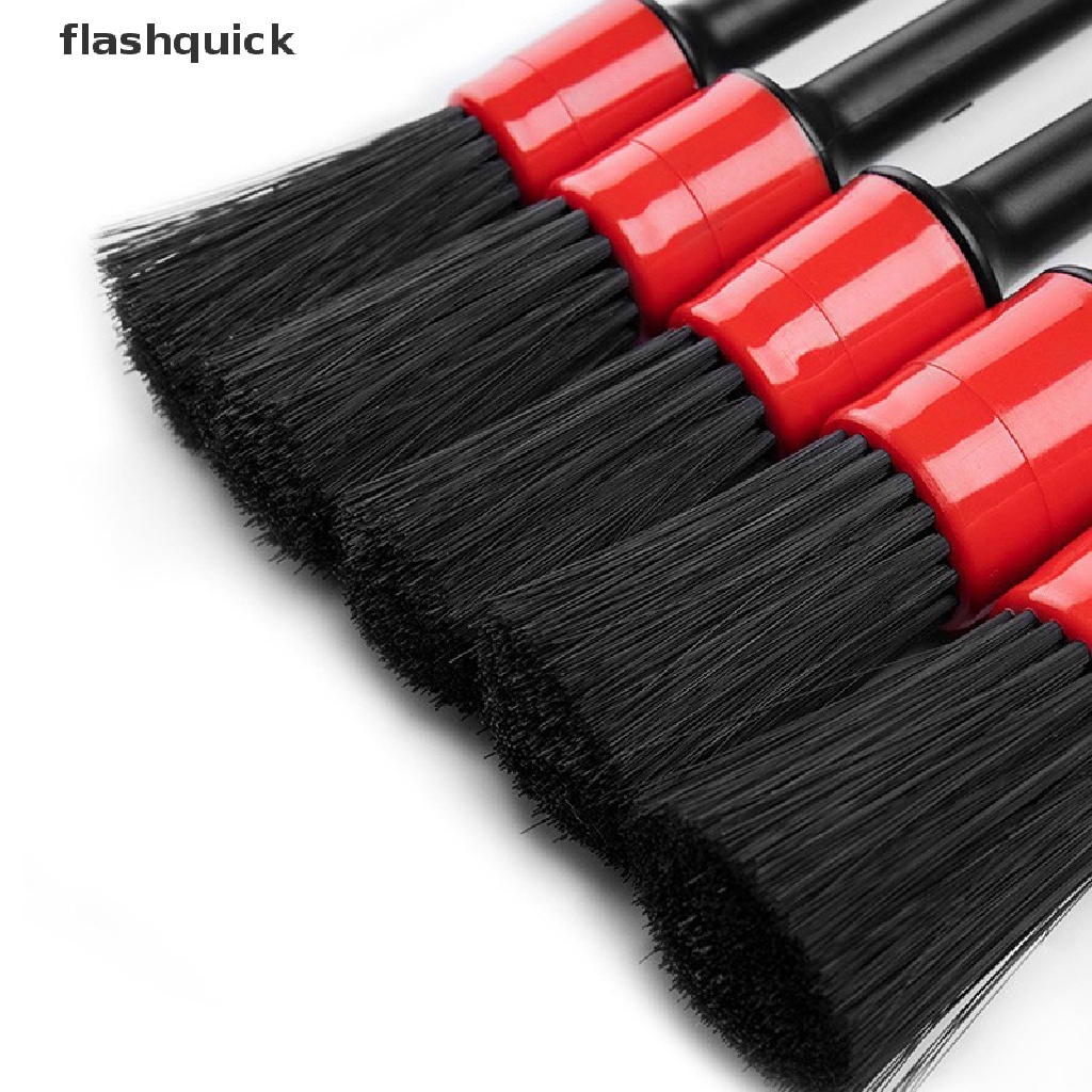 flashquick-ชุดแปรงทําความสะอาดช่องแอร์-แดชบอร์ด-แบบนิ่ม-สําหรับรถยนต์-5-ชิ้น