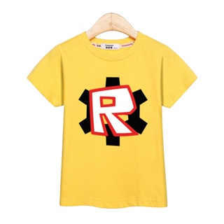 เสื้อยืดผ้าฝ้าย ลาย ROBLOX สำหรับเด็กผู้ชาย_04