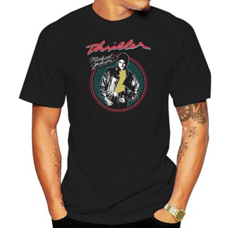 เสื้อยืด คอกลม พิมพ์ลายกราฟฟิค Michael Jackson Thriller สไตล์วินเทจ แฟชั่นสําหรับผู้ชายS-5XL