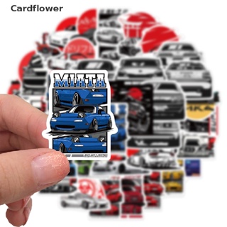 &lt;Cardflower&gt; สติกเกอร์ ลายกราฟฟิตี้ JDM กันน้ํา สําหรับติดตกแต่งรถยนต์ แล็ปท็อป หมวกกันน็อค กระเป๋าเดินทาง สเก็ตบอร์ด โทรศัพท์ 50 ชิ้น
