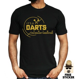 เสื้อยืดแขนสั้น ผ้าฝ้าย 100% พิมพ์ลาย It S A Darts Thing Pub แฟชั่นสําหรับครอบครัว พลัสไซซ์