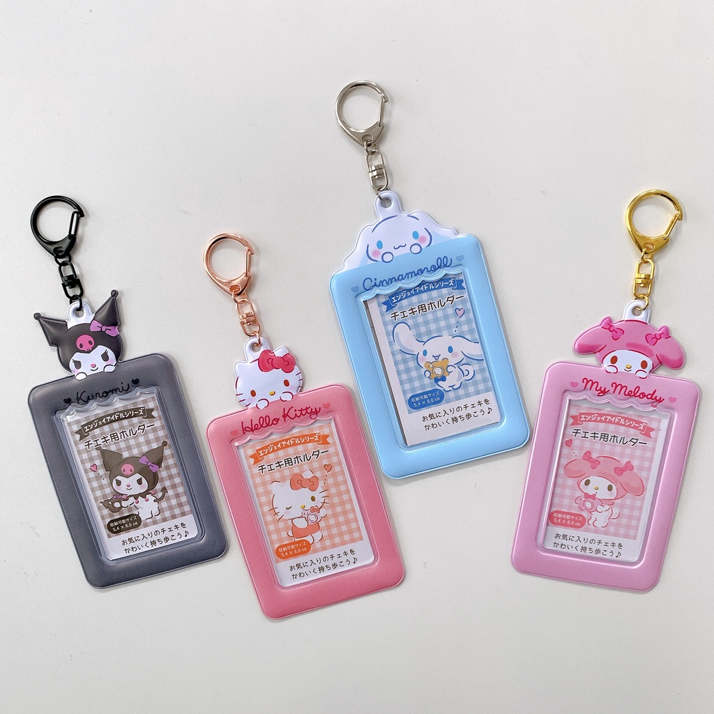 sanrio-พวงกุญแจ-kuromi-melody-ที่ใส่บัตรสไลด์-นักเรียน-อาหาร-บัตรรถบัส-บัตรประจําตัวประชาชน-บัตรเครดิต-ที่ใส่บัตรเครดิต