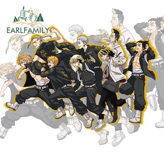 Earlfamily สติกเกอร์ ลายการ์ตูนอนิเมะ Tokyo Revengers JDM VAN ขนาด 13 ซม. x 6.8 ซม. สําหรับตกแต่งหน้าต่างรถยนต์ แล็ปท็อป