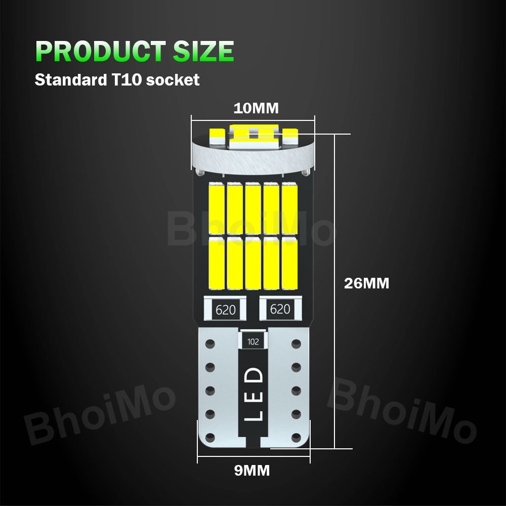 bhoimo-หลอดไฟ-led-t10-w5w-t5-w3w-7smd-194-168-26smd-4014-dc12v-สําหรับติดป้ายทะเบียนรถจักรยานยนต์