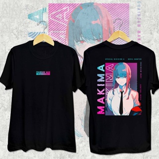 YFเสื้อยืดคอกลมแขนสั้นพิมพ์ลาย Makima Anime ลําลองสําหรับผู้ชาย
 เสื้อเบลาส์