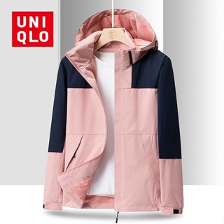 UNIQLO เสื้อแจ็กเก็ตกันฝน กันน้ํา คุณภาพสูง แฟชั่นฤดูใบไม้ผลิ สําหรับผู้หญิง 2023 ไซซ์ M - 5XL