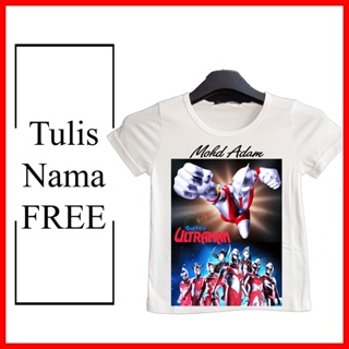 (Malaysia Ready Stocks) All Ultraman T-shirt Cartoon Tee For Kids All Sizes / Tulis Nama Free_05