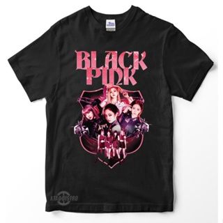 เสื้อยืดผ้าฝ้ายพิมพ์ลายkaos BLACK PINK Premium Tshirt blackpink how you like that kaos oversize lalisa bts korean style