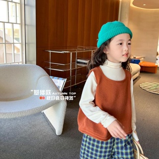 [Babycat] พร้อมส่ง ใหม่ เสื้อกันหนาว เสื้อกั๊ก ผ้าถัก สีพื้น สไตล์เกาหลี ญี่ปุ่น แฟชั่นฤดูใบไม้ร่วง สําหรับเด็กผู้หญิง 2023