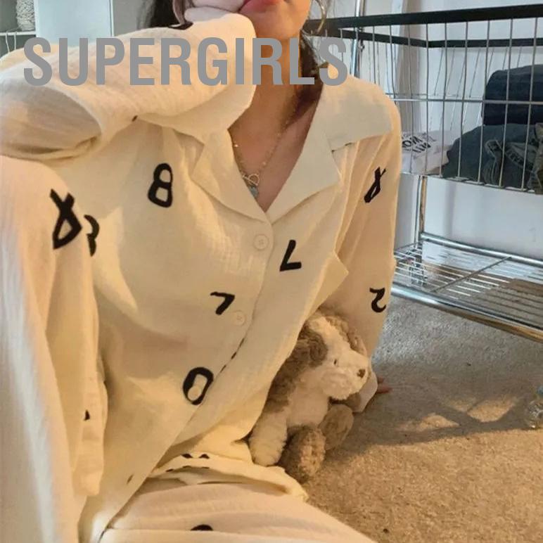 supergirls-2-ชิ้น-loungewear-เปิดลงคอระบายอากาศหรูหรานุ่มผู้หญิงชุดนอนแขนยาวสำหรับฤดูร้อน
