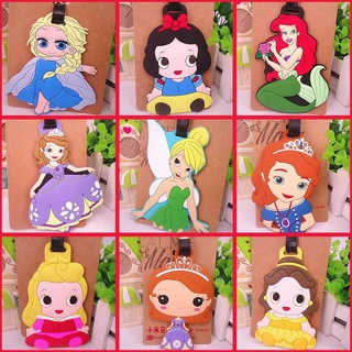 ป้ายแท็กกระเป๋าเดินทาง รูป Disney Mermaid Snow White Bell Princess Elsa Anna Princess Series ขนาดเล็ก สําหรับตกแต่งกระเป๋าเดินทาง