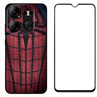 สําหรับ The Avengers Spider Man Case Itel A60 เคส ฟิล์มกระจกนิรภัย เคสป้องกัน