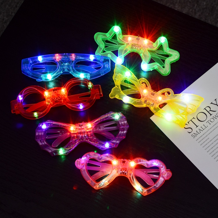 แว่นตาคริสต์มาส-led-รูปหัวใจ-แว่นตาเรืองแสง-อุปกรณ์ประกอบฉากปาร์ตี้-ของเล่นเด็ก