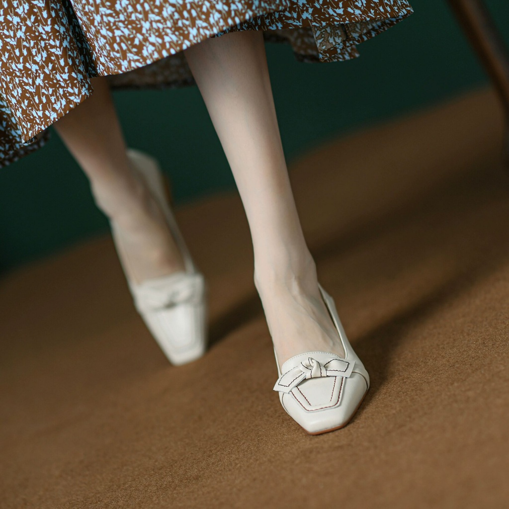 รองเท้าส้นสูง-ส้นหนา-หัวเหลี่ยม-ประดับโบว์-แฟชั่นฤดูใบไม้ผลิ-สไตล์ฝรั่งเศสเรโทร-สําหรับผู้หญิง-2023