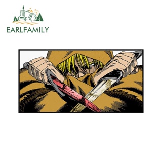 Earlfamily สติกเกอร์ ลายอนิเมะ Vinland Saga กราฟฟิตี้ สําหรับติดตกแต่งกระจกรถยนต์ แล็ปท็อป 13 ซม. × 6.6 ซม.