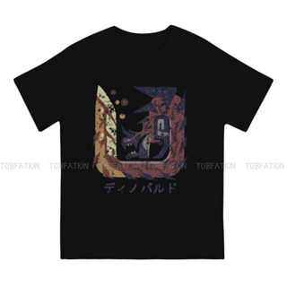 นักล่ามอนสเตอร์  Monster Hunter Game Man TShirt World Iceborne Glavenus Kanji Icon  Fashion T Shirt Original Sweats_03