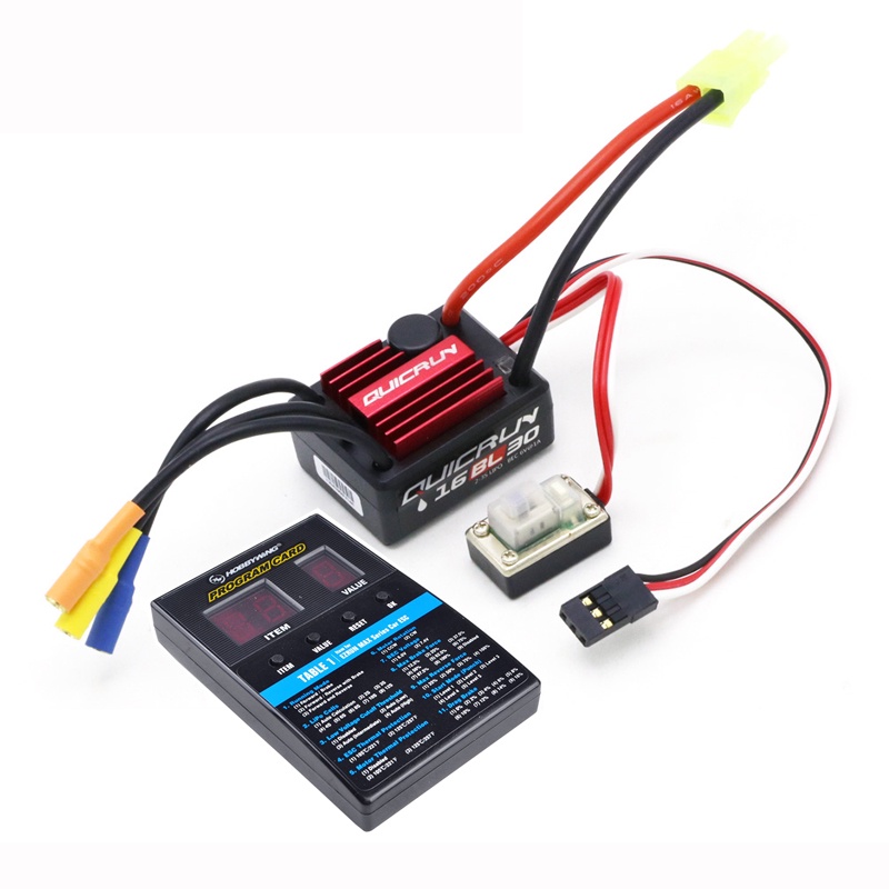 Hobbywing QuicRun WP 16BL30 G2 ESC - 2-3S Lipo Speed Controller For 1/16 & 1/18 RC Cars
