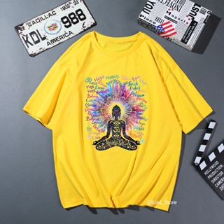 Funny Zen Hobo Boho Paix T-Shirt Women Buddha Chakra Meditation Tshirt Summer Top Female T-Shirt Femme Casual Aesth_04
