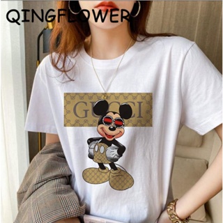 Disney plus size Printed T-shirts blouse women Plus Size 3XL Causal T Shirt Homme Print Clothing_03