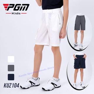 Pgm ใหม่ กางเกงขาสั้น เข็มขัดยางยืด ระบายอากาศ แห้งเร็ว เหมาะกับฤดูร้อน สําหรับเด็กผู้ชาย เล่นกอล์ฟ