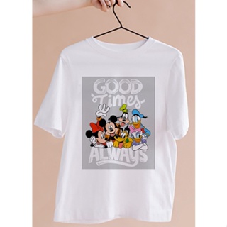 DISNEY - MICKEY INSPIRED WHITE GRAPHIC SHIRT UNISEX / SMALL, FREE SIZE, PLUS SIZE_03