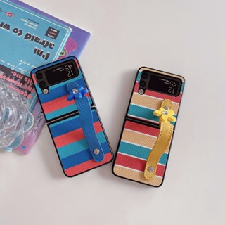 เคสโทรศัพท์มือถือ ลายทาง สําหรับ Z Flip3 Z Flip4